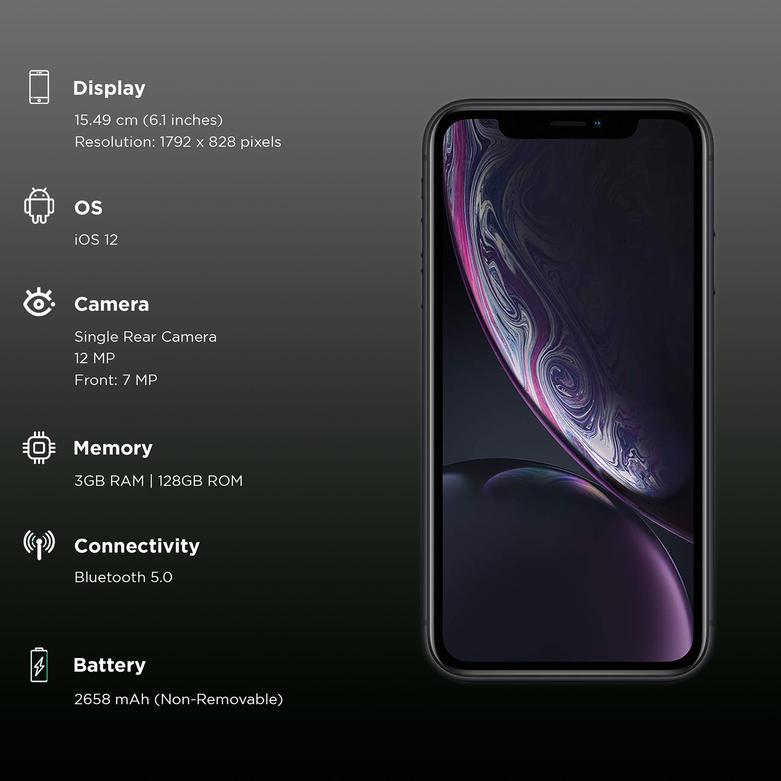 Refurbished iPhone XR (128GB, Black) Online - Croma